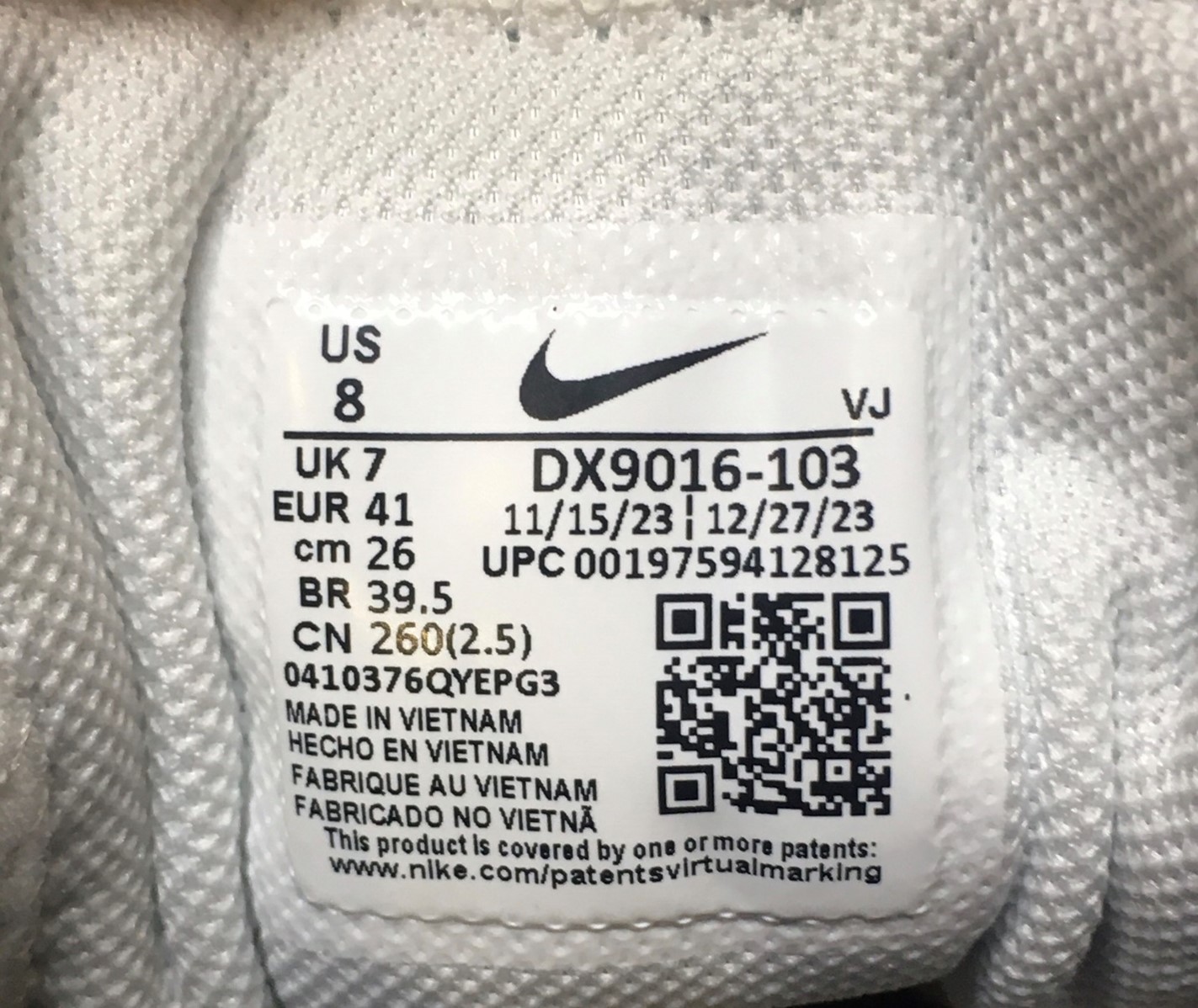 Tem giày Nike chính hãng