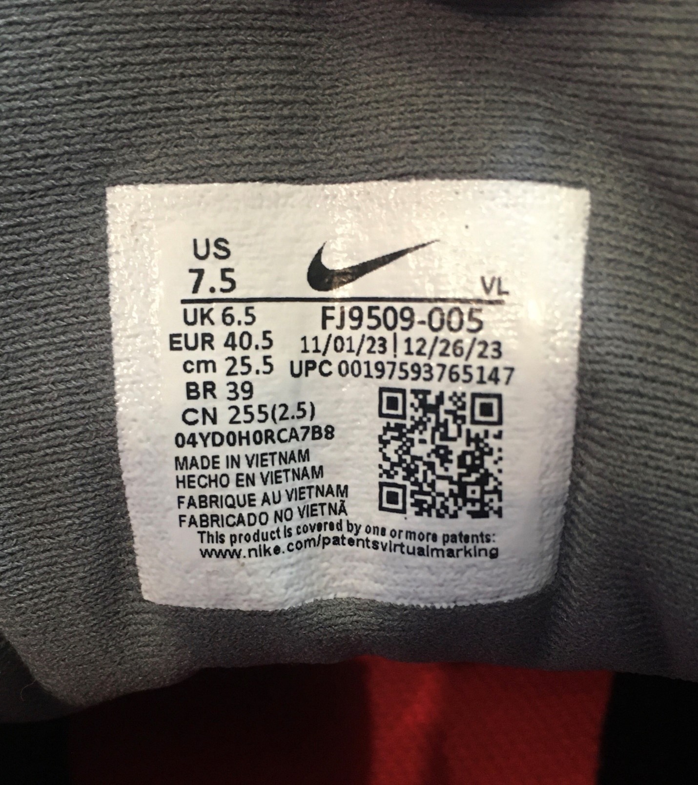 Tem giày Nike Air Winflo 11